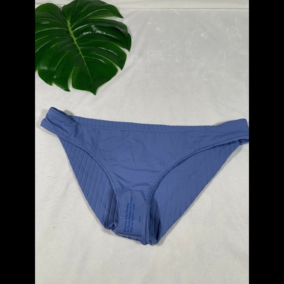 NWT $58 Becca Loreto Ribbed‎ Bikini Bottoms in Mist Blue [SZ XL ] - Picture 10 of 12